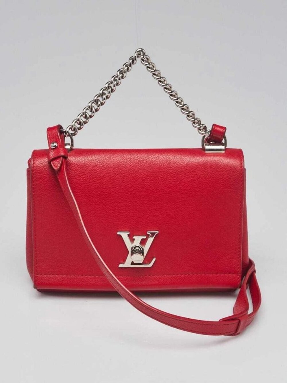 Louis Vuitton Rubis Pebbled Leather Lockme II BB